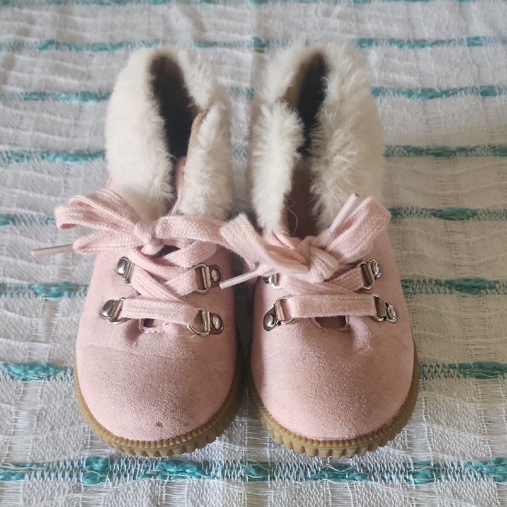 Cozy Pink Fleece-Lined Kids Boots